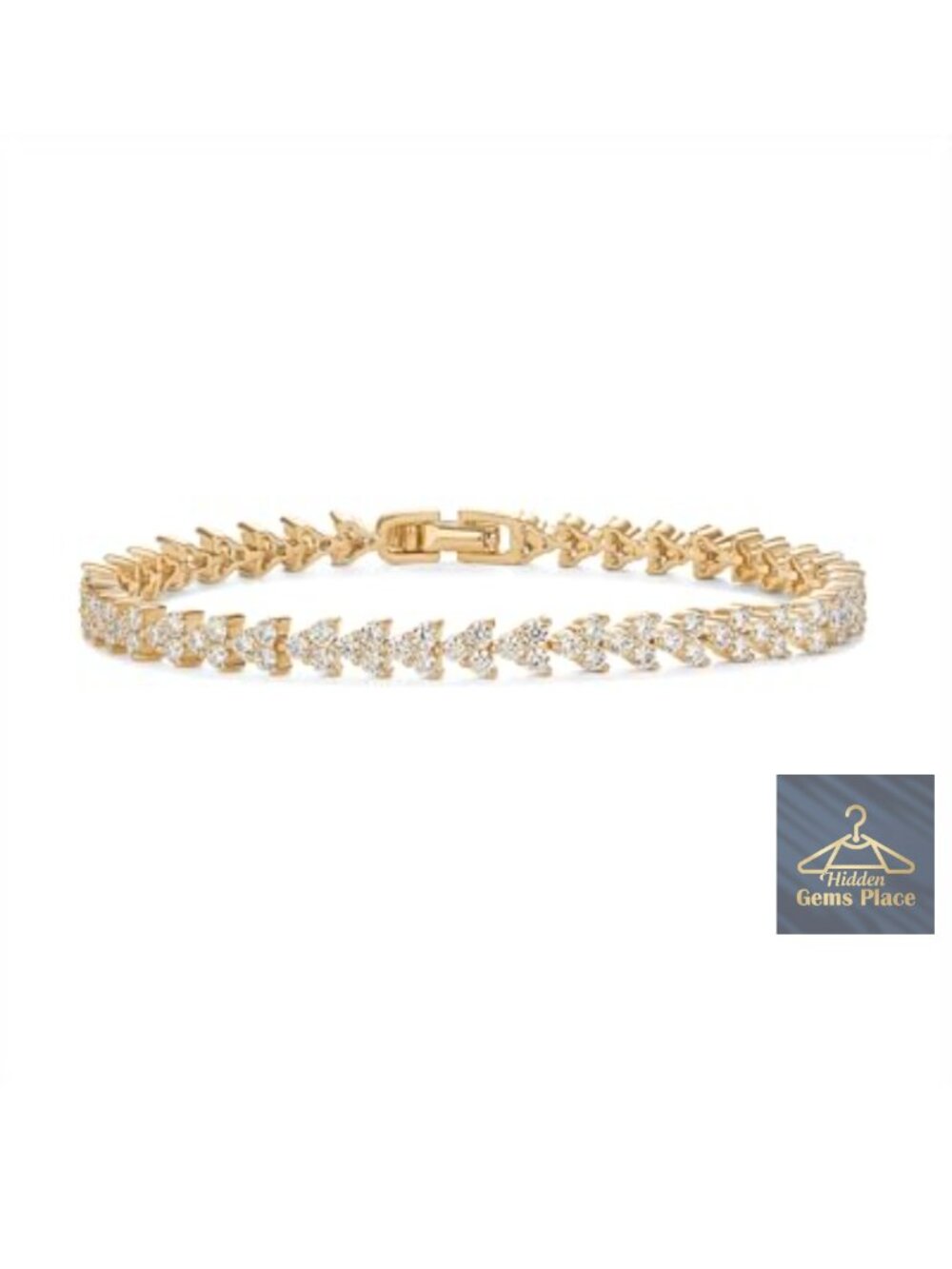 14K Gold Plated Tennis Bracelet - Bezel Set Cubic Zirconia - Wedding Gift
